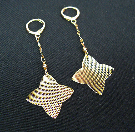 Серьги позолоченные длинные Киев - изображение 1