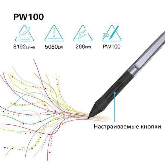 Графічний планшет Huion HS64 + рукавичка ( Чорний ) Харьков