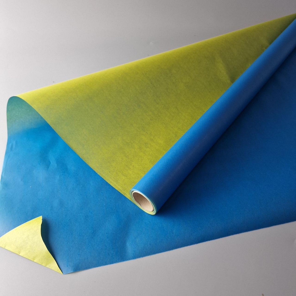 Рулон 10 м тонированный (24) пленка для цветов (h680) № 2 Сине/желтый (1 шт) Харьков - изображение 3