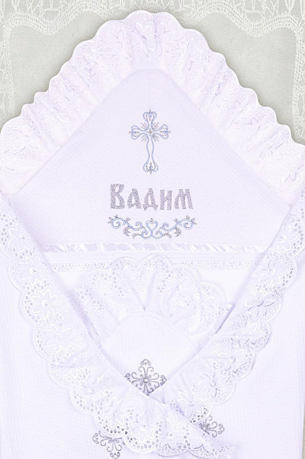 Крижма для хрещення іменна для хлопчика топ Крохатушка одяг Київ - фото 3