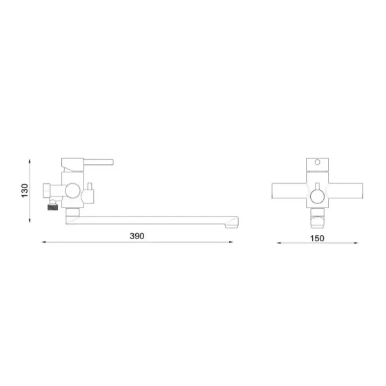 Смеситель для ванны с душевым гарнитуром WEZER EKO7-09 сатин Киев