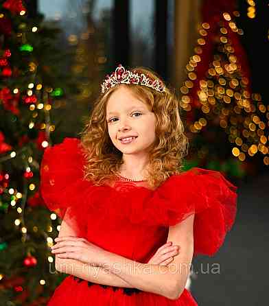 Діадема на обручі Корона золота з червоними каменями Кривий Ріг