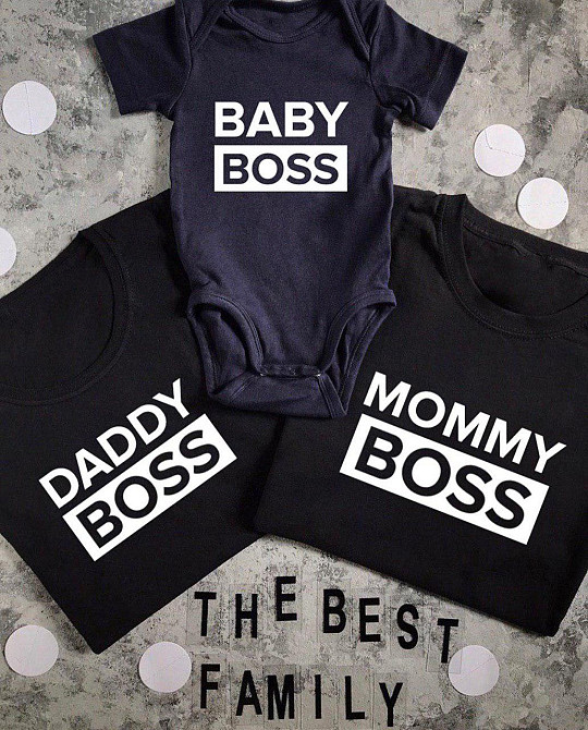 Парні футболки для всієї родини — daddy boss/mommy boss\baby boss Чернівці - фото 1