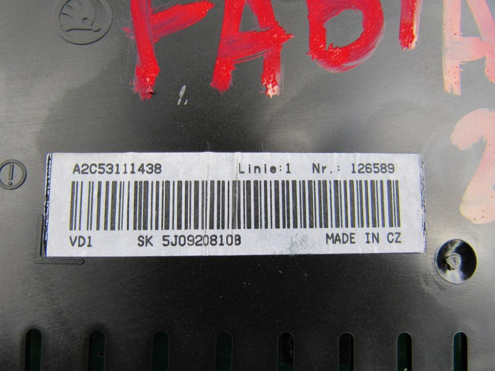 Панель приладів (спідометр) Skoda Fabia II 1.2 бензин 2007-2014 (A2C53111438) Ковель - изображение 1
