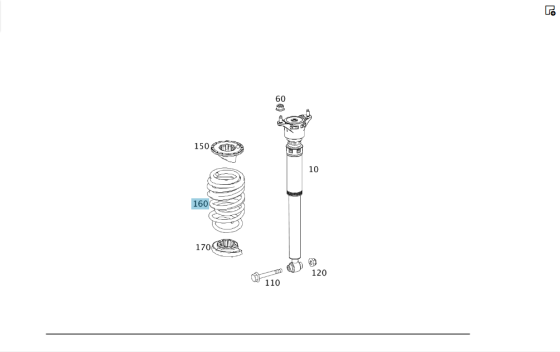 Mercedes-Benz  A2463243004 Пружина задньої підвіски (продаж тільки парою) Одеса