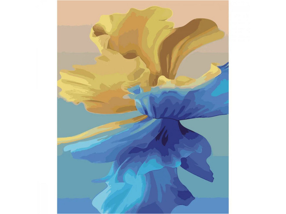 Набір для розпису по номерах Жовтоблакитний танок Strateg з лаком та рівнем розміром 40х50 см (SY654 Киев - изображение 1