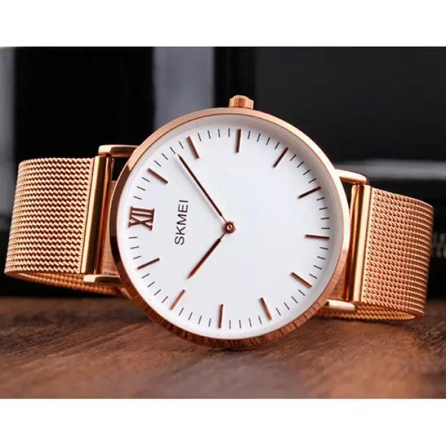Кварцовий чоловічий годинник Skmei 1181 Large Золотистий Київ - фото 6