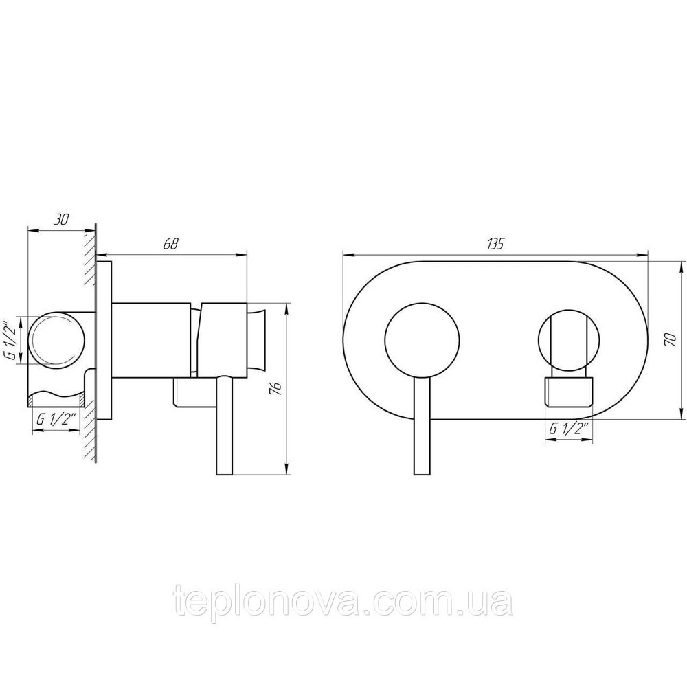 Змішувач гігієнічний Globus Lux GLN-2-106MIX Чернівці - фото 6