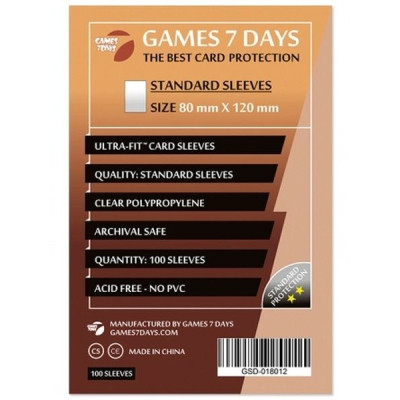 Протектор для карт Games7Days 80 х 120 мм, Ultra-Fit, 100 шт (STANDART) (GSD-018012) Винница - изображение 1
