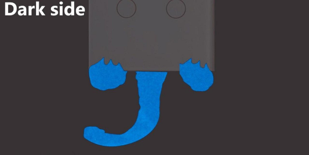 Фосфорна наклейка Кіт 10 на 8 см блакитний Київ - фото 8