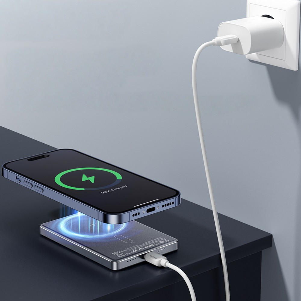 Універсальна мобільна батарея Essager Cross-Border 5000 mAh 20 W Magsafe/PD/QC3.0 Grey (EDY5K-YJ0A-Z) ( 14397 ) Харьков - изображение 8