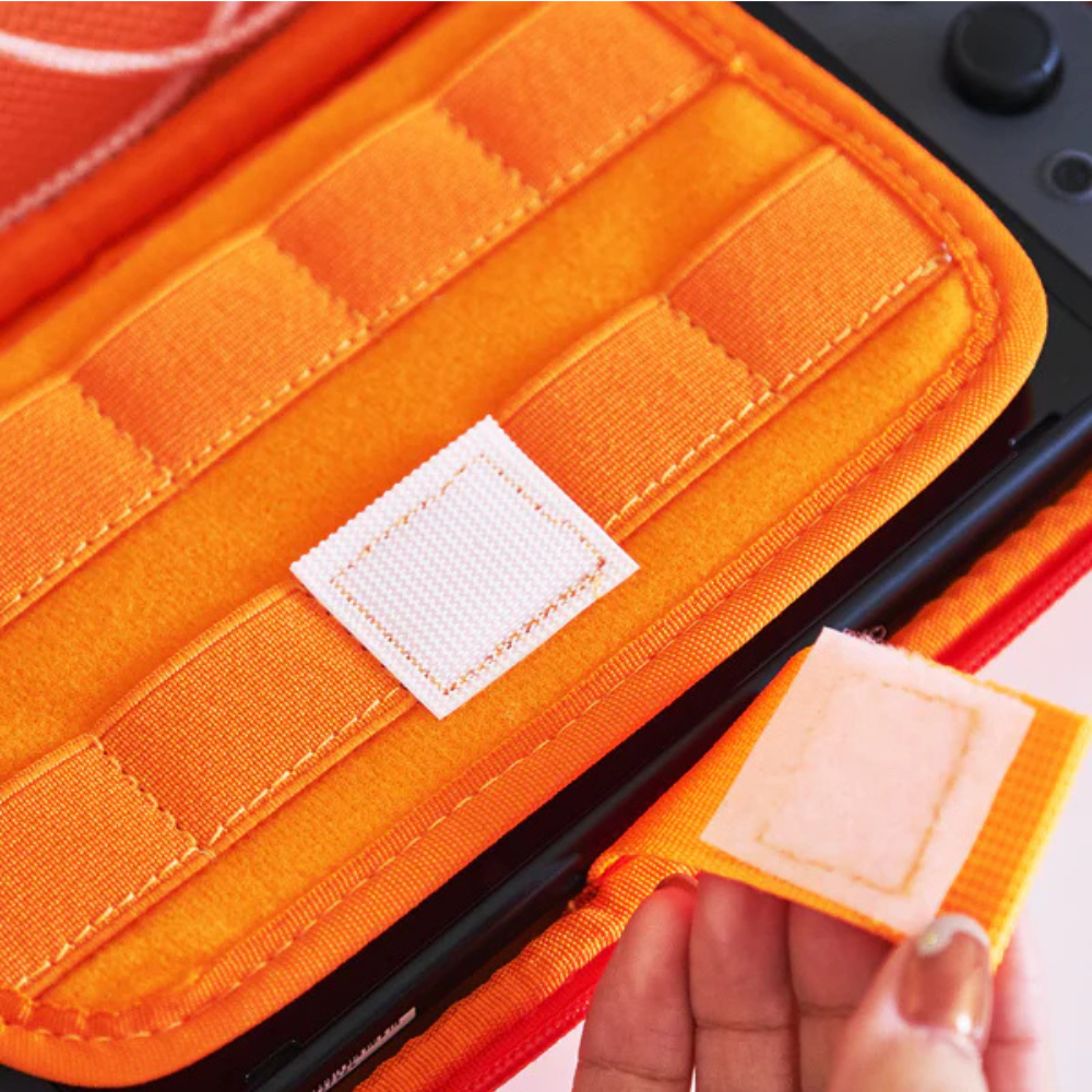 Сумка чехол для приставки Nintendo Switch кейс для консоли и аксессуаров Fungoofun на 1 отделение,оранжевая Каменец-Подольский - изображение 10