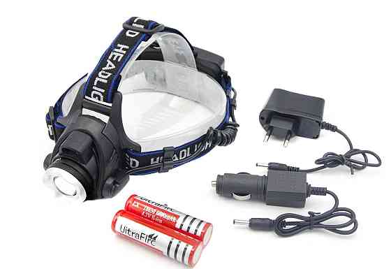 Налобний фонар Bailong BL-V9-T6, Акк., T6, Кріплення на голову, безконтактне включення, 6699 Дніпро