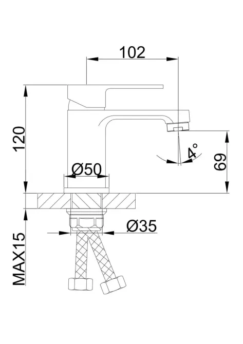 Змішувач для умивальника Frap F1041 білий/хром Київ - фото 7