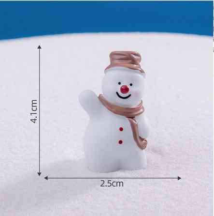 Новогодняя фигурка Снеговик для декора, флорариума, мини-сада, творчества, микроландшафта, песочного стола Одесса