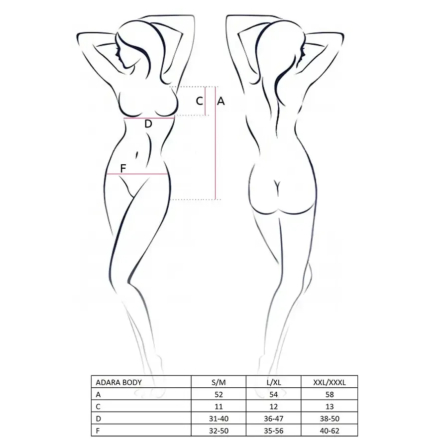 Боді монокіні Passion ADARA BODY XXL/XXXL, red Львів - фото 3
