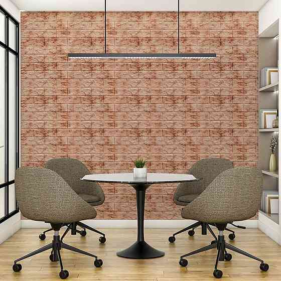 Декоративная 3D панель самоклейка 700x770x5мм Мрамор красный (кирпич) (063) SW-00000035 Днепр