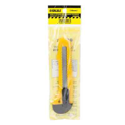 Нож монтажный Sigma пластиковый корпус, лезвие 18мм, автоматический замок (8213011) Винница