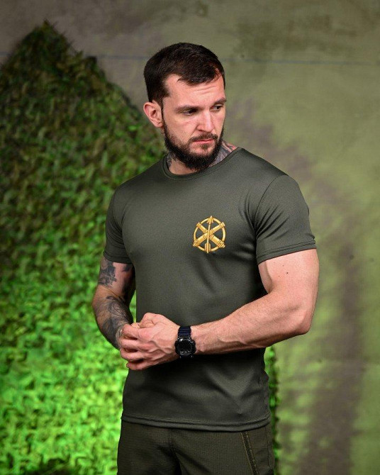 Тактическая потоотводящая футболка принт олива мужская сППОкій 54 Одесса - изображение 9