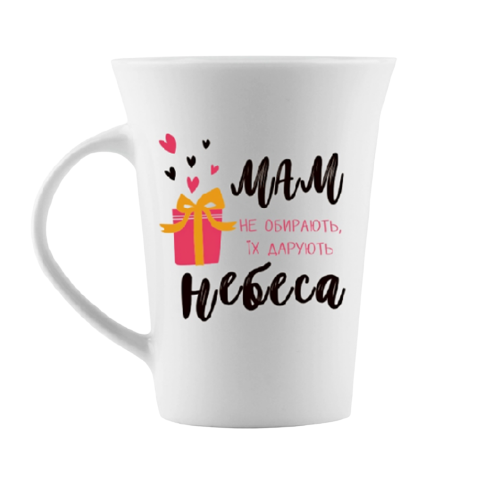 Чашка Мам не оббирає 360 мл тюльпан (подарункова уп) 1602 Кварта Житомир