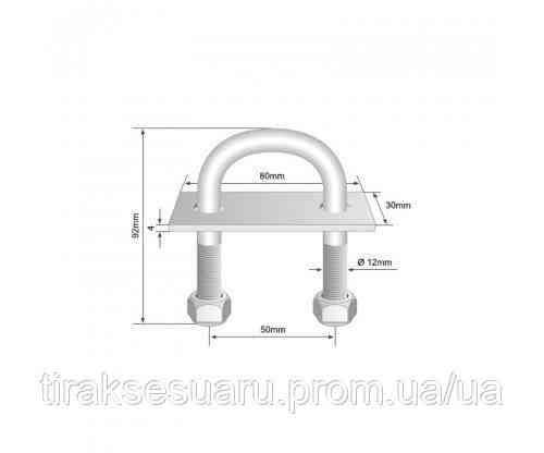 Петля такелажна UPO90 Петля на тент-штору Скоба бортова тентова Луцьк