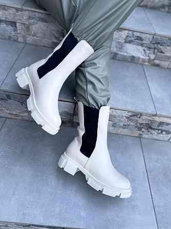 Женские черевики GREMMY бежевые натуральная кожа высота 20 см размер 36-38 (4321) Коломыя