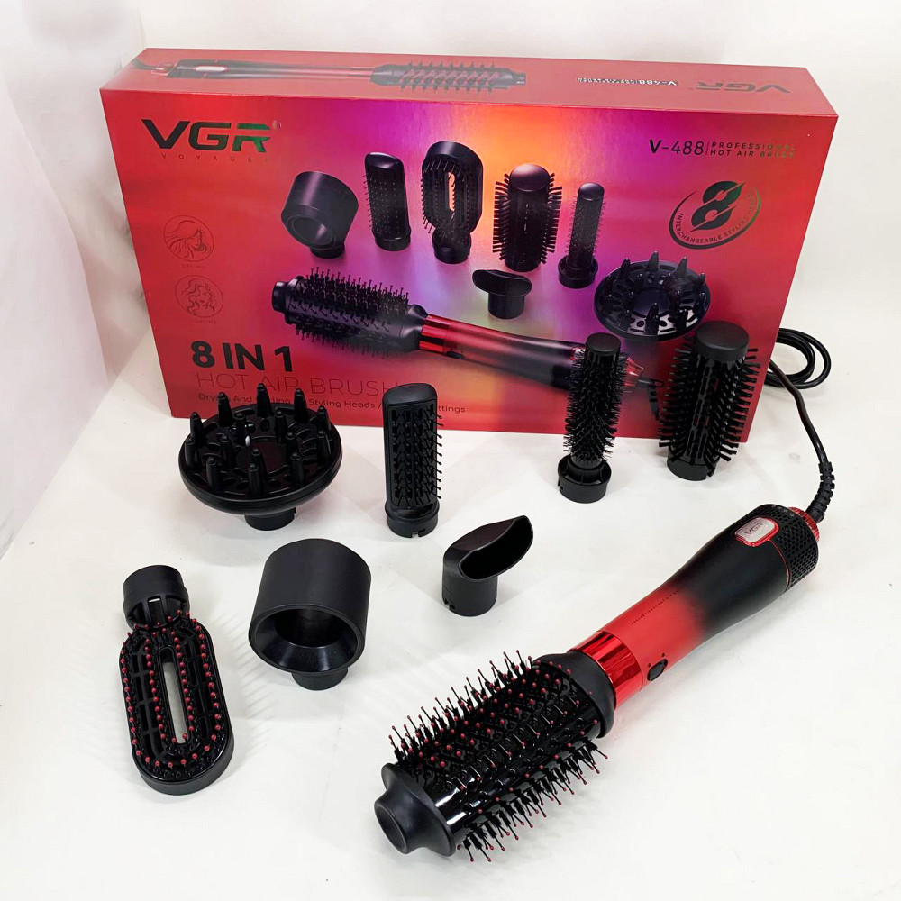 Фен для укладки прически VGR 8 в 1 V-488, Стайлеры многофункциональные для укладки волос OH-59 Львов - изображение 17