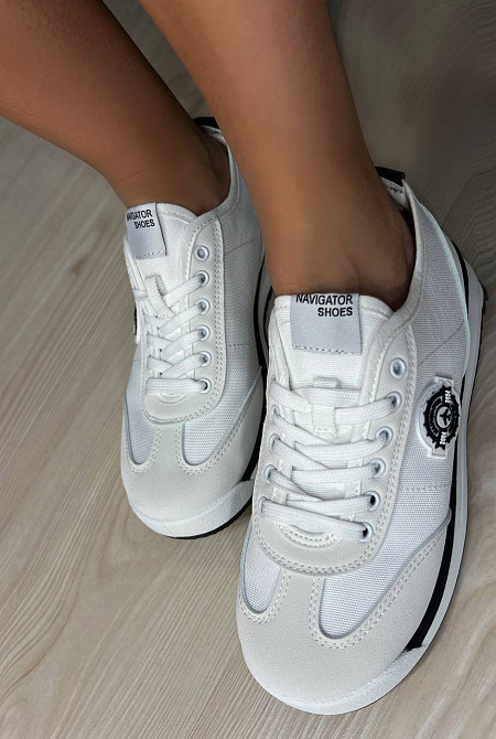 Кросівки жіночі Navigator 3241-2 з текстилю з емблемою білі, 38, 24,5 см Київ - фото 20