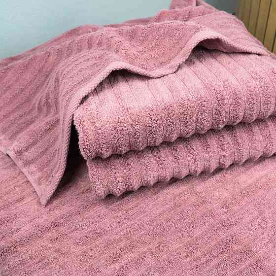 Набір махрових рушників Зеро Твіст 2шт GM Textile 50x90см, 70x140см 550г/м2 (Пудра) Суми
