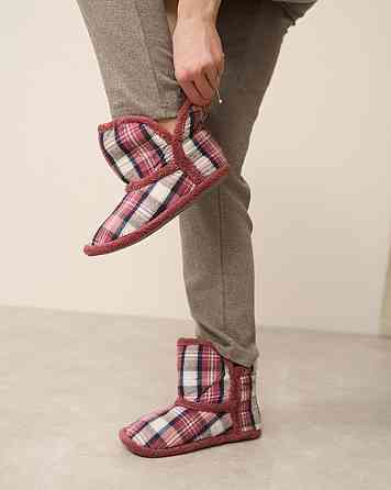 Женские Сапожки для дома в клеточку - Бордовый Nicoletta 304-4 37-38 Киев