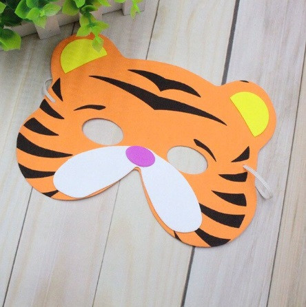 Дитяча маска Тигр для свята 13 на 18 см різнобарвний Київ - фото 2