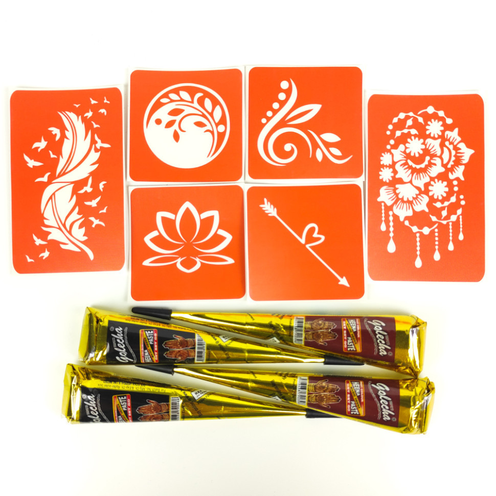 Набор хны с трафаретами для био-тату №3 henna-set-03 Винница - изображение 4