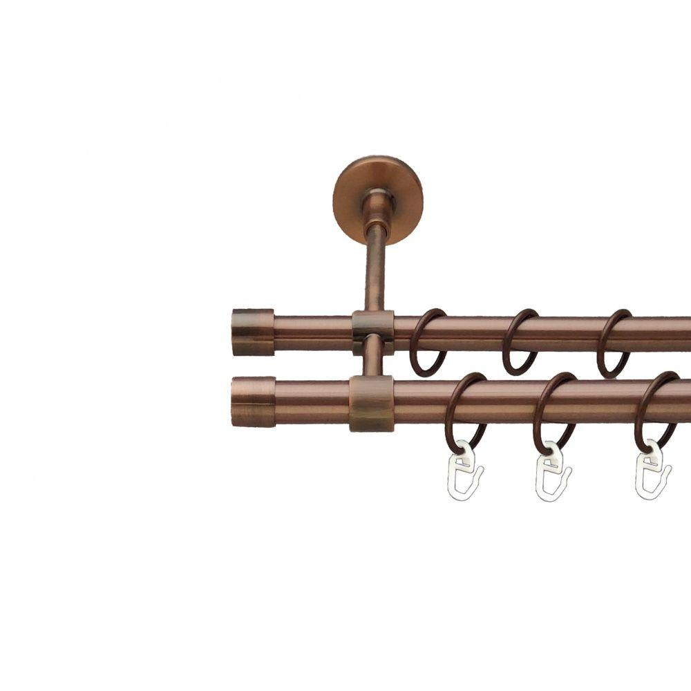 Карниз Orvit Заглушка металевий дворядний закритий гладка труба кільце металеве Мідь 19\16 мм 160 см Львов - изображение 1