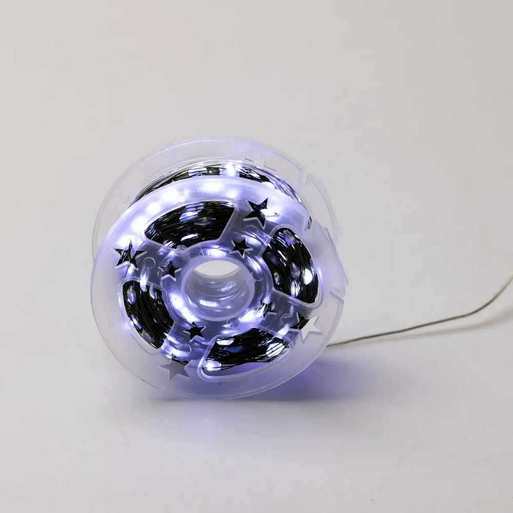 Гірлянда роса на пульті 50 метрів на 500 led світлодіодів крапля на зеленому дроті біла 500L50MGW Коломия - фото 1