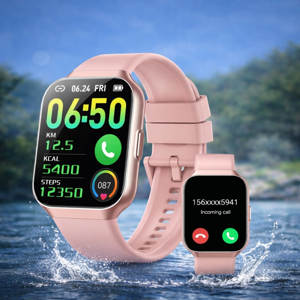 Смарт-годинник QCOQ 1.96" HD, Bluetooth дзвінки, пульс, SpO2, 110+ спортивних режимів, фітнес-трекер для Android та iOS Київ - фото 3