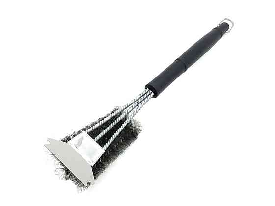 Щетка для гриля трехрядная 2в1 (щетка+скребок) GRILLI 777455 Код: 013097 Ровно