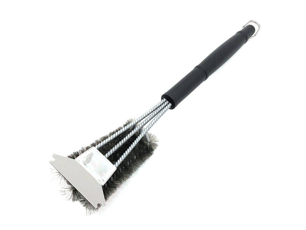 Щітка для гриля трьохрядна 2в1 (щітка+скребок) GRILLI 777455 Код: 013097 Рівне - фото 1