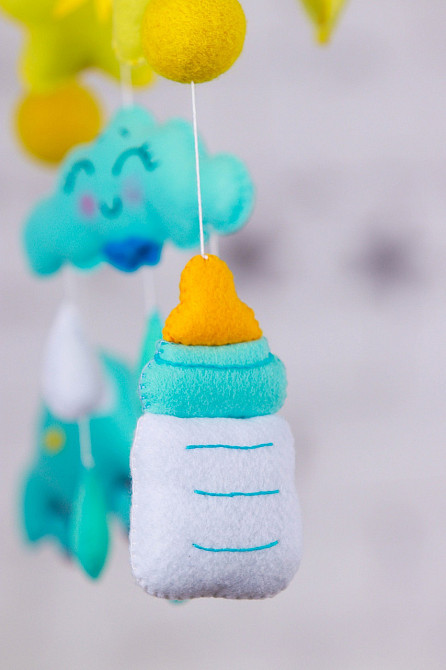 Дитячий музичний мобіль на ліжечко для немовлят WooolyWool «Сонячний день» з 35 мелодіями (М022) Київ - фото 5