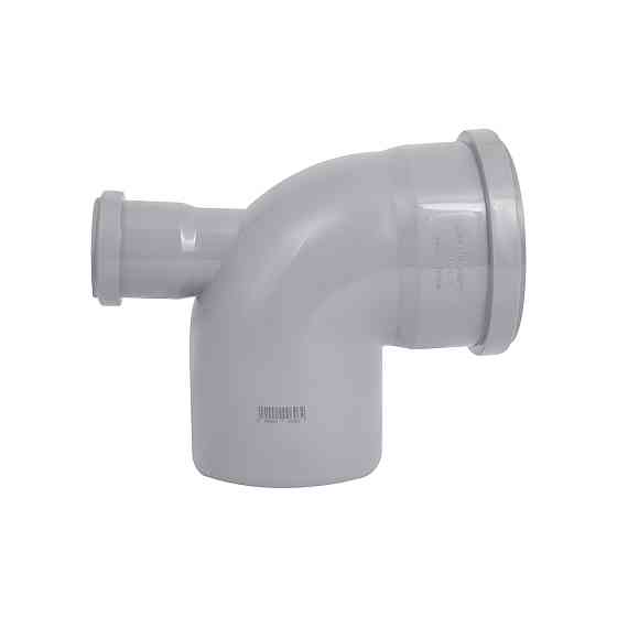 Коліно каналізаційне з відведенням TA Sewage 50х110х110, 90° (назад) Київ