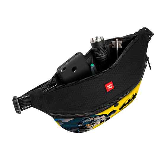 Поясна сумка-бананка WAUDOG Family для корму та аксесуарів, малюнок "Бетмен 1", розмір 33*17*10 см Вінниця