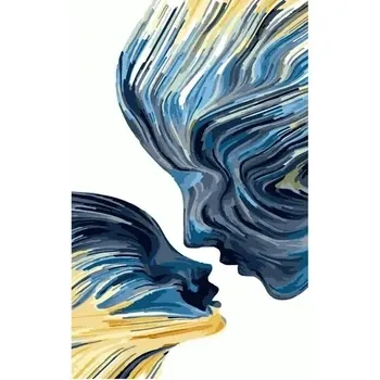 Набір для розпису по номерах Абстрактні обличчя Strateg розміром 50х25 см (WW020), шт Київ - фото 1