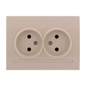 DERIY крем Розетка внутрішня 2-а без заземлення Лезард Житомир - изображение 1