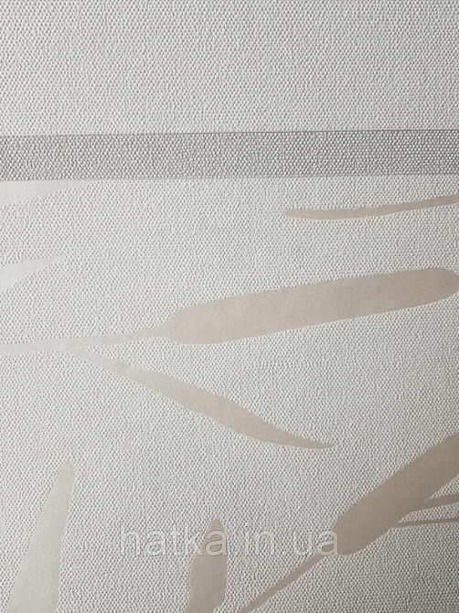 Шпалери вінілові на флізеліні Marburg Giulia 0.53х10 листя гілки очерет срібні на білому Київ - фото 1