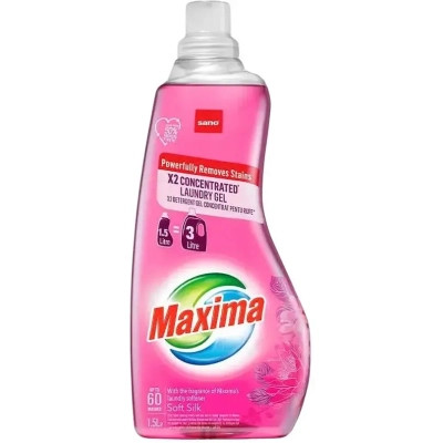 Гель для прання Sano Maxima Soft Silk Концентрований 1.5 л (7290102992928) Вінниця - фото 1