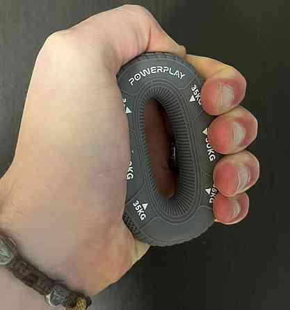 Еспандер кистьовий силіконовий PowerPlay PP-4331 Hand Grip Large 30-35-40 кг. Сірий Кам'янське