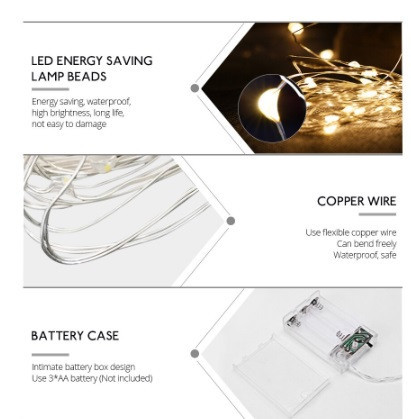 Світлодіодна декоративна гірлянда Роса 100 Led 10 м теплий білий Київ - фото 4