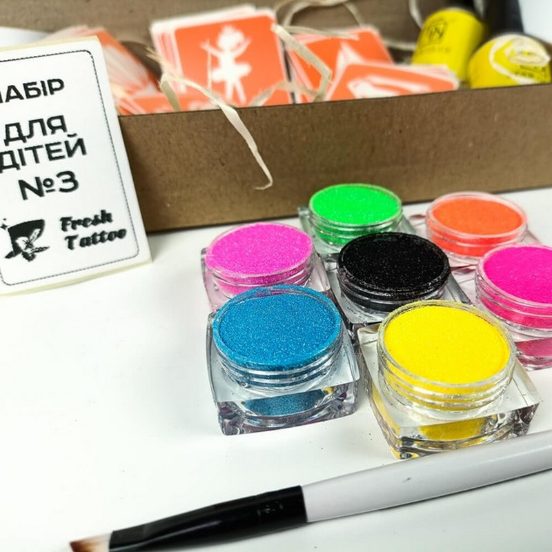 Набір для біо-тату "Для дітей #3 - неон" set-kids-3-neon Вінниця - фото 3
