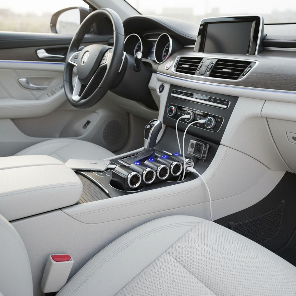 Автомобільний розгалужувач прикурювача 120Вт,2хUSB,CTC-612 SBR Київ - фото 2