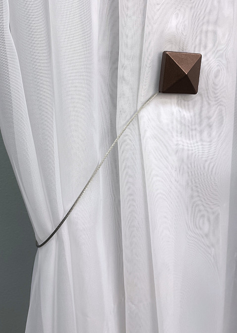 Магниты для штор и гардин Квадрат набор 2 шт Коричневый (81-130) Киев - изображение 3