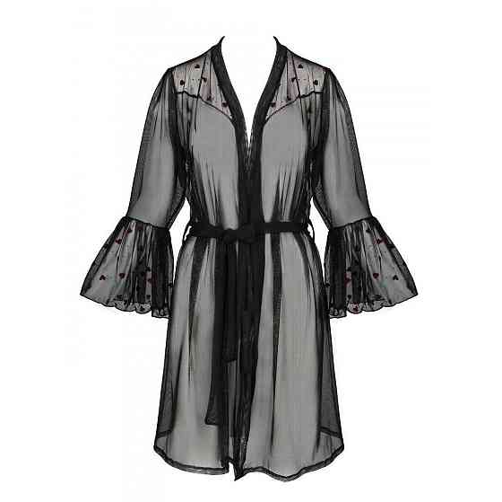 Повітряний пеньюар Passion LOVELIA PEIGNOIR L/XL, black Sex Aura Київ
